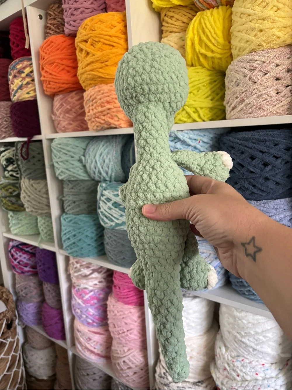 Crochet baby brachiosaurus plush handmade